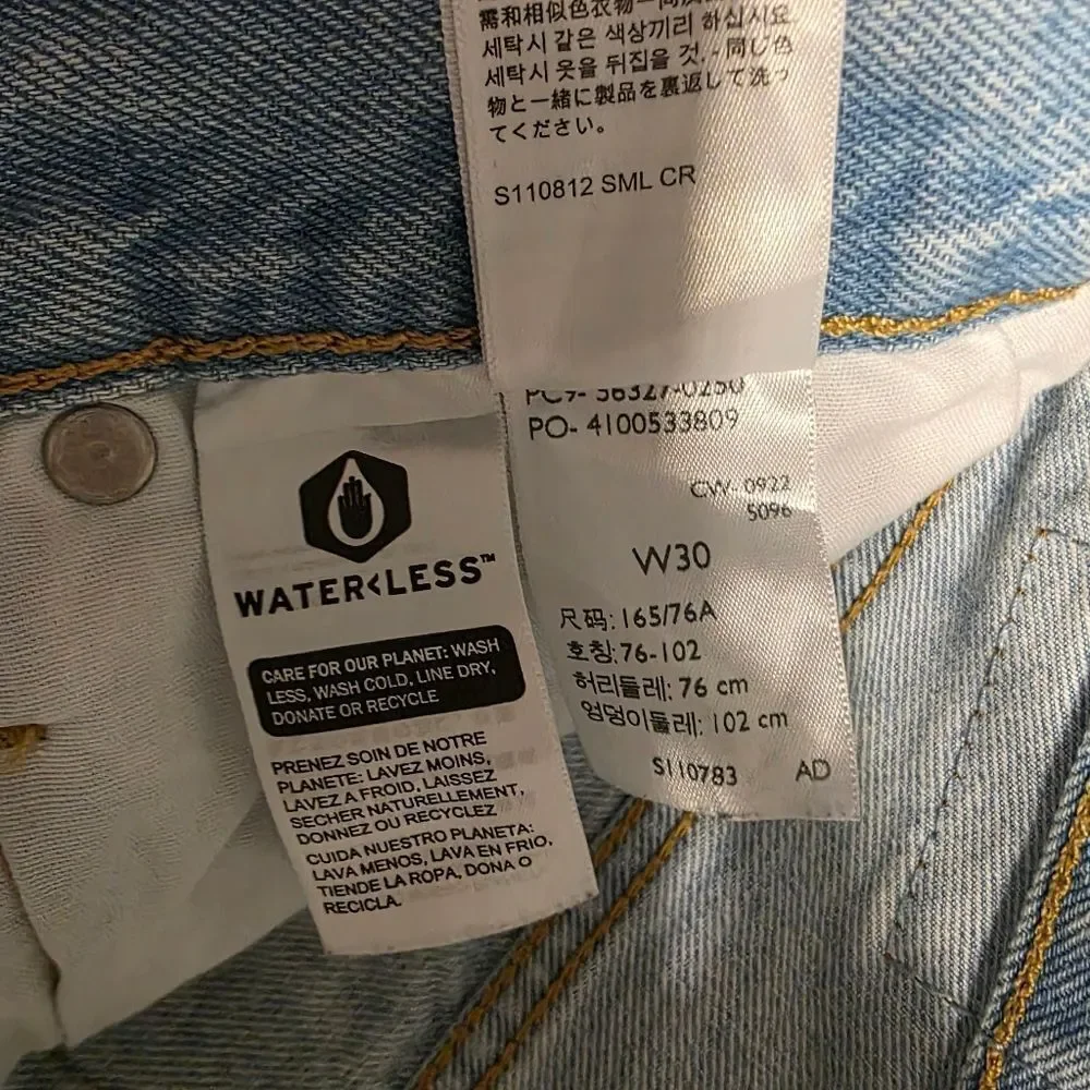 Levi's 501 Distressed Button Fly Shorts Size W30
